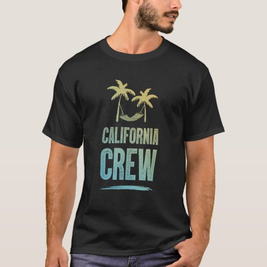 California Crew Colorful  Vacation Team Tシャツ (正面)