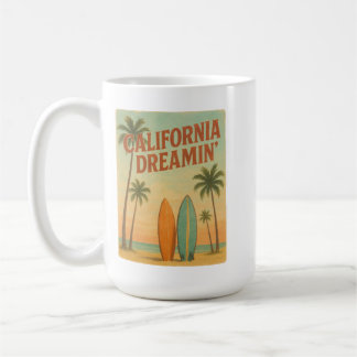 California Dreamin’ Retro 1970s Travel Design コーヒーマグカップ