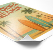 California Dreamin’ Retro 1970s Travel Design フォトプリント (角)