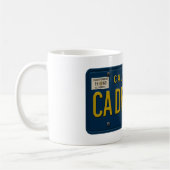 California Dreaming Retro 1969 Cali License Plate コーヒーマグカップ (左)