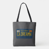 California Dreaming - Retro 1969 License Plate トートバッグ (裏面)