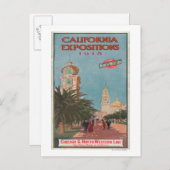 California Expositionsポスター#1 ポストカード (正面/裏面)