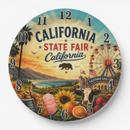 California Fair Carnival Fairground Farmhouse ペーパープレート