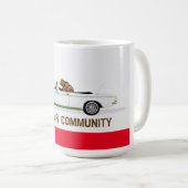 California flag Corvair convertible hoodie コーヒーマグカップ (正面右)