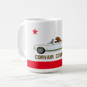 California flag Corvair convertible hoodie コーヒーマグカップ (正面左)