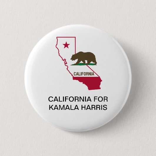 CALIFORNIA for Kamala Harris 2020ボタン 缶バッジ (正面)