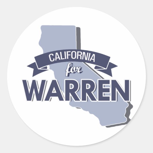 CALIFORNIA FOR WARREN - 2016.png ラウンドシール (正面)