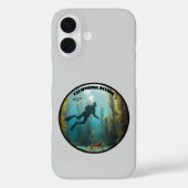 California Freediving Diver with Fish and Kelp URM Case-Mate iPhoneケース (裏面)