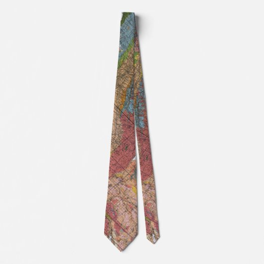 California Geology Map (1916) Tie ネクタイ (正面)