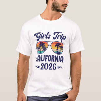 California Girls Trip Beach Vacation 2026 Matching Tシャツ