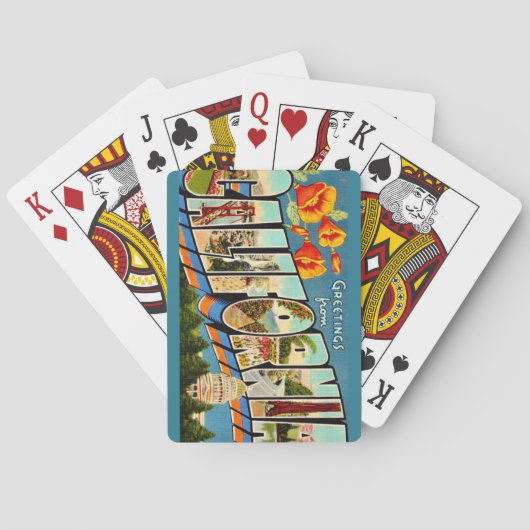 California Greeting Postcard Playing Cards トランプ (裏面)
