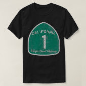 CALIFORNIA HIGHWAY 1 ONE PACIFIC COAST Tシャツ (デザイン正面)