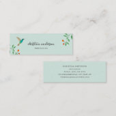 California Hummingbird  Business Card スキニー名刺 (正面/裏面)