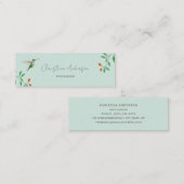California Hummingbird  Business Card スキニー名刺 (正面/裏面)