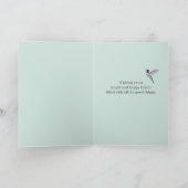 California Hummingbirds Happy Easter カード (内部)