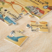 California Illustrated Watercolor Map Art ジグソーパズル (側面)