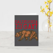 California Is Gay Funny Bear Saying Quote Lgbt Men カード (黄色い花)