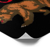 California Is Gay Funny Bear Saying Quote Lgbt Men ポスター (角)