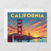 California Keepsake | The Golden Gate Bridge ポストカード (正面/裏面)