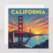 California Keepsake | The Golden Gate Bridge Blank シーズンカード (正面/裏面)
