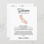 CALIFORNIA Letter & Itinerary ANY COLORへようこそ (正面/裏面)