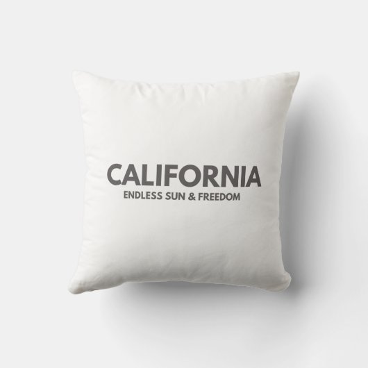California Minimalist Throw Pillow – Endless Sun & クッション (裏面)