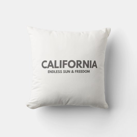 California Minimalist Throw Pillow – Endless Sun & クッション (正面)