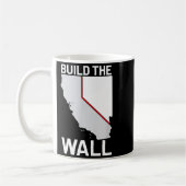 California Nevada Build The Wall Ca Nv  コーヒーマグカップ (左)