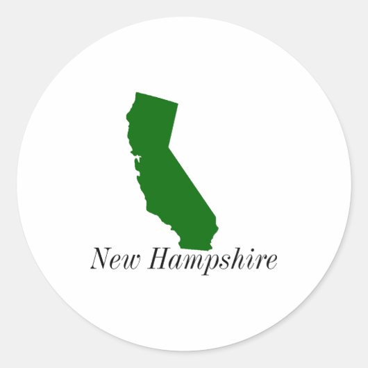 California New Hampshire ラウンドシール (正面)