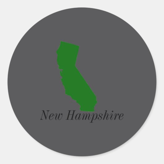 California New Hampshire ラウンドシール (正面)