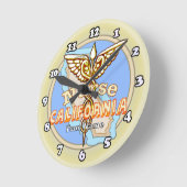 California Nurse Caduceus ラウンド壁時計 (傾斜)