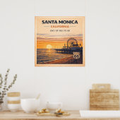 California Pacific Coast End Route 66 ポスター (キッチン)