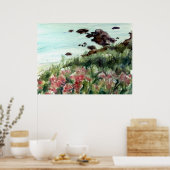 California Pacific Ocean Rugged Coastline ポスター (キッチン)