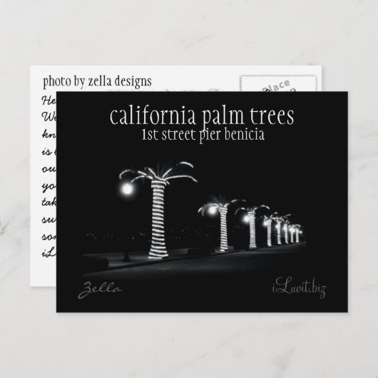 CALIFORNIA PALM TREES by Luvit.biz – はがき (正面/裏面)