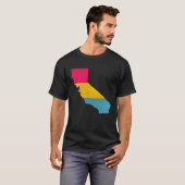 California Pansexual Flag Tシャツ (正面フル)