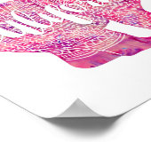 California Pink Winter Bear ポスター (角)