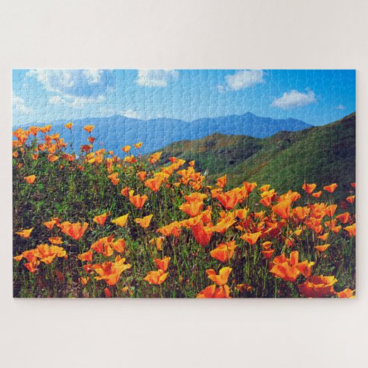 California Poppies Covering a Hillside ジグソーパズル (横)