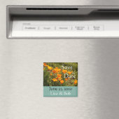 California Poppies Save the Date Magnet マグネット (インサイチュ (食洗機))