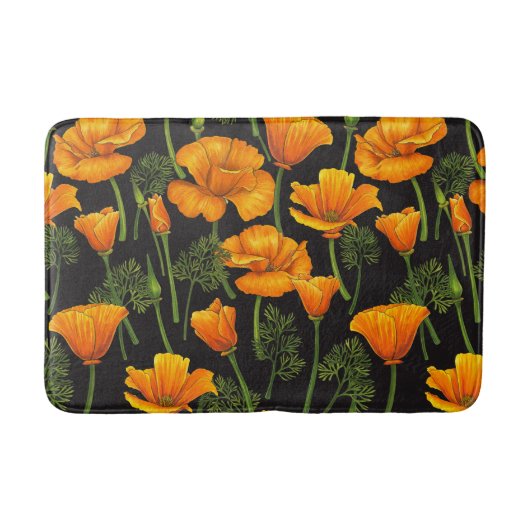 California poppy バスマット (正面)