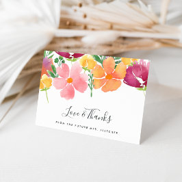 California Poppy | Colorful Watercolor Floral サンキューカード