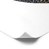 California quail bird cartoon illustration  ポスター (角)