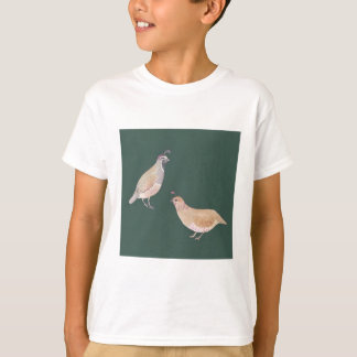 California Quail bird species art Tシャツ