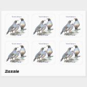 California Quail Birds本書は蔵書票 スクエアシール (シート)