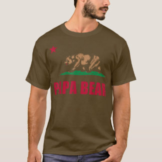 California Republic Papa Bear Dad Fathers Day Gift Tシャツ