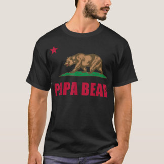 California Republic Papa Bear Dad Fathers Day Gift Tシャツ