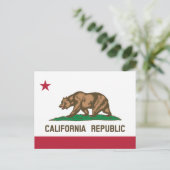 California Republic State Flag Bear ポストカード (スタンド正面)