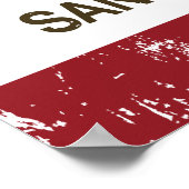 California republic state flag san jose ポスター (角)