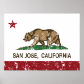 California republic state flag san jose ポスター (正面)