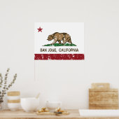 California republic state flag san jose ポスター (キッチン)