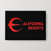 California Resists Rectangular Button 3.5インチx 2.5イ 缶バッジ (正面)